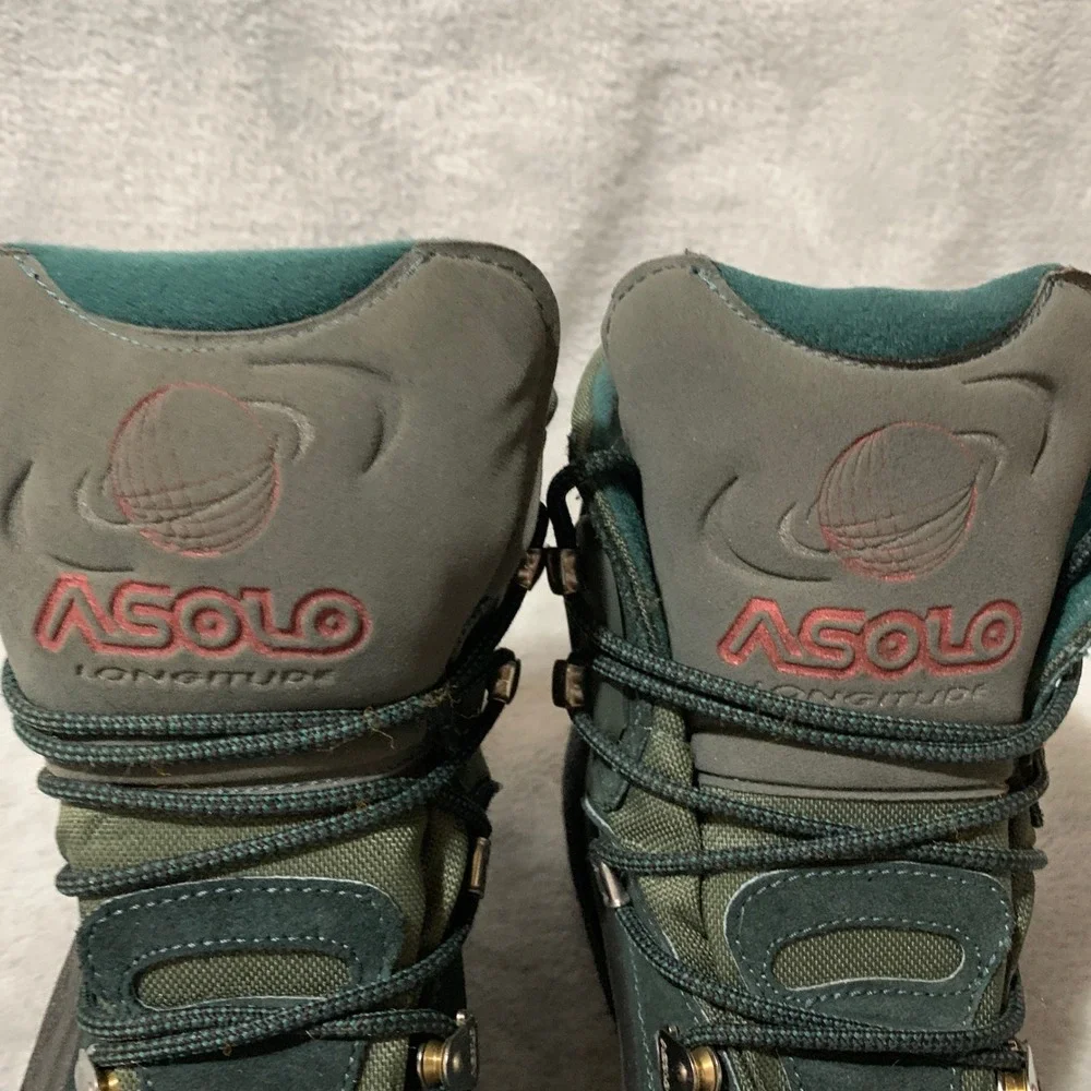 Asolo‎ Globaline Meridian Mens Hiking Boots Green Suede 10.5 Vintage Gorpcore